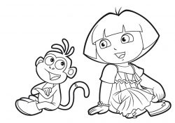 Coloriage De Fille À Imprimer Inspiration Coloriage Dora à Imprimer Dora Avec Babouche Dora En