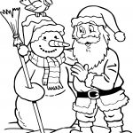 Coloriage De Noel Élégant Coloriage Père Noël Et Bonhomme De Neige à Imprimer