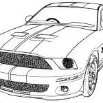 Coloriage De Voiture Luxe Coloriage Ford Mustang Voiture De Course Dessin