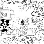 Coloriage La Maison De Mickey Unique Coloriage Halloween Disney Mickey Et Minnie Maison Hantee