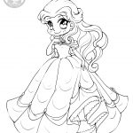 Coloriage Princesse Élégant Princess Belle Lineart Beauty And The Beast • Yampuff S