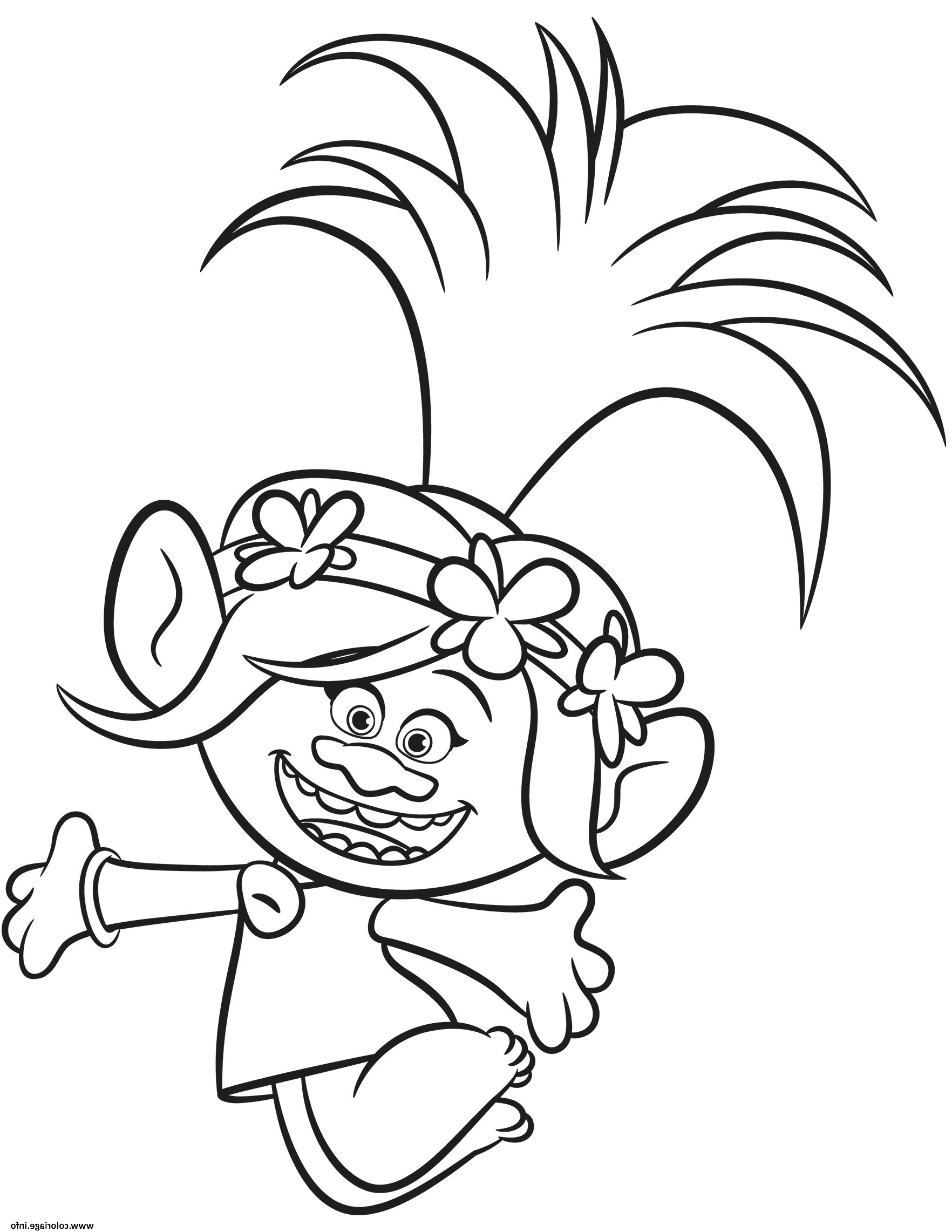 Troll Coloriage Luxe Coloriage Poppy From Trolls 2 Jecolorie
