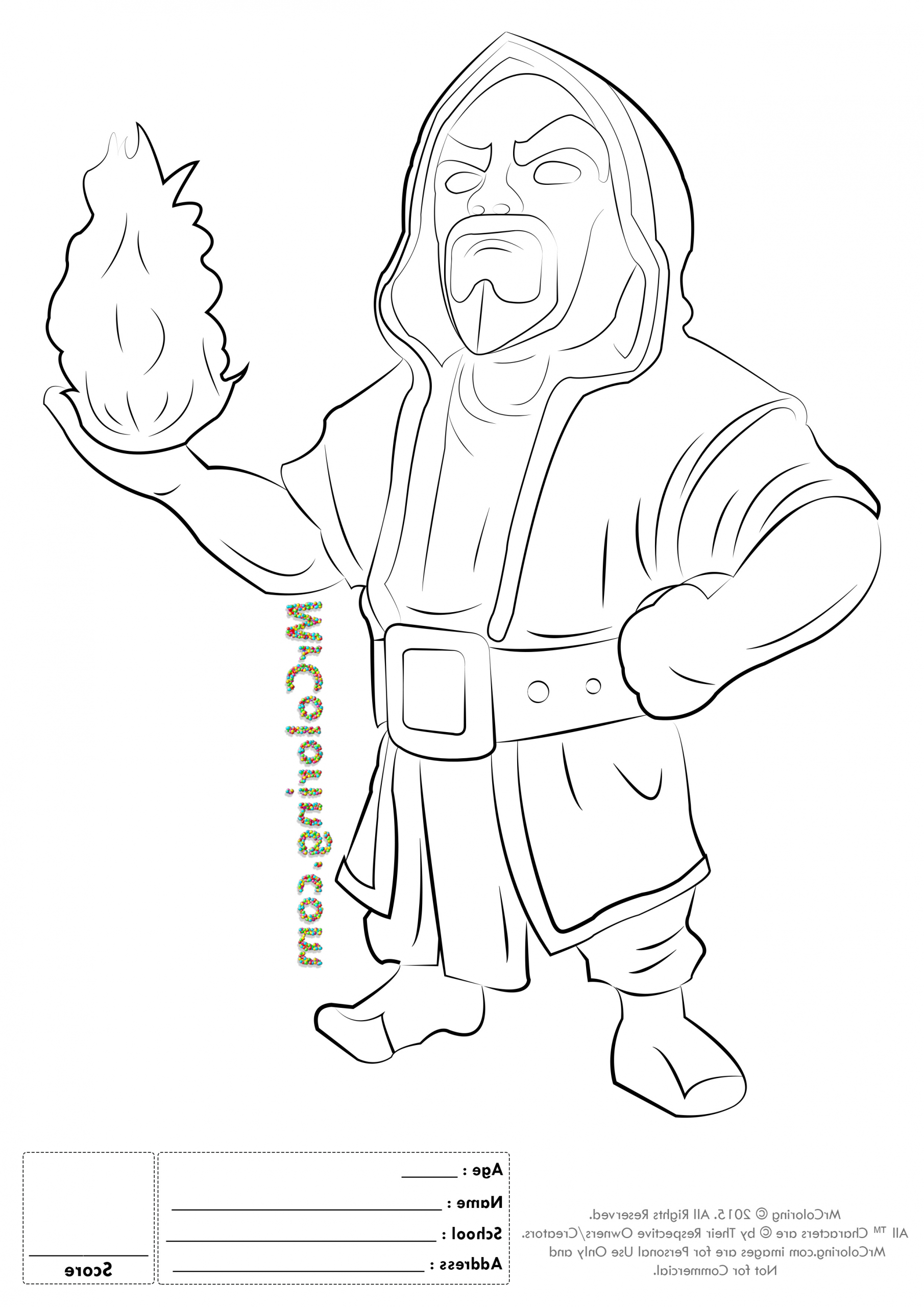 Coloriage Clash Of Clans Nouveau Free Printable Clash Of Clans Wizard Coloring Pages 1