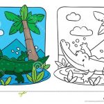 Coloriage Crocodile Frais Petit Livre De Coloriage De Crocodile Illustration De