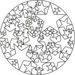 Coloriage De Mandala Facile Luxe Happy Mandala With Stars Easy Mandalas For Kids