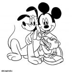 Coloriage De Mickey Nouveau Coloriage Mickey Et Pluto Jecolorie