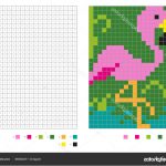 Coloriage De Pixel Élégant Enfants Coloriage Pixel à Colorier Avec Plaisir Oiseau