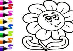 Coloriage Enfants Génial Dessin Facile Dessin Fleur Dessiner Et Colorier