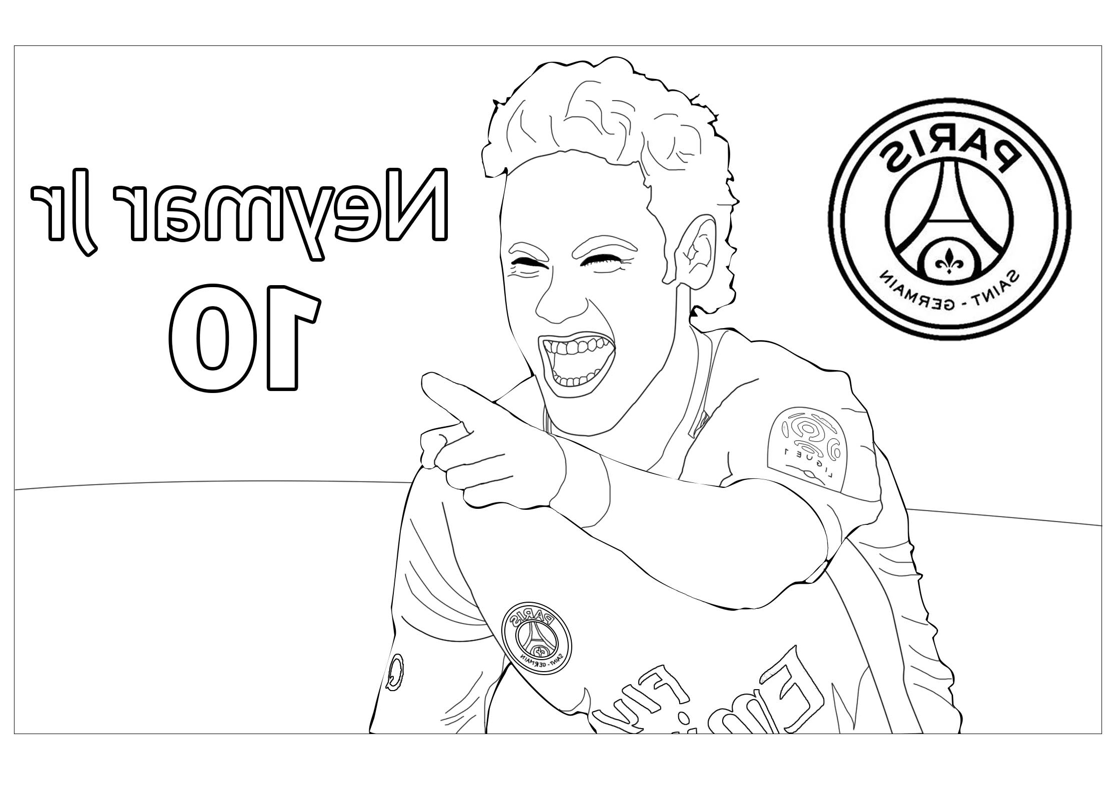 Coloriage Football Nouveau Neymar Jr 1 Olympic &amp; Sport Adult Coloring Pages