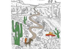 Coloriage Géant Élégant Coloriage Géant Pour Adulte Desert