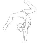 Coloriage Gymnastique Luxe Balance Beam Artistic Gymnastic Coloring Page Download