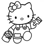 Coloriage Hello Kitty Luxe 10 Best Hello Kitty Digi Stamps Images On Pinterest