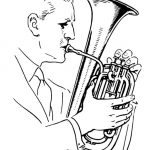 Coloriage Instrument De Musique Élégant Coloriage Tuba à Imprimer Gratuitement
