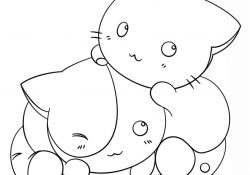 Coloriage Kawai Inspiration Coloriage Kawaii Kittens Dessin