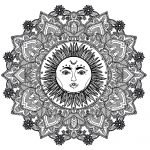Coloriage Mandala Inspiration Mandala With Sun In The Middle Zen & Anti Stress