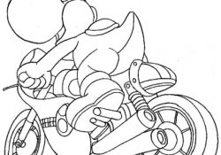 Coloriage Mario Kart Nice Yoshi In Mario Kart Coloring Page Free Line Printable