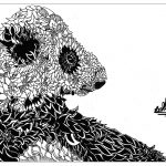 Coloriage Panda Luxe Animals Panda Valentin P&a Adult Coloring Pages