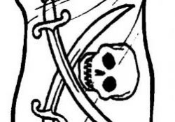 Coloriage Pirates Génial Coloriage Drapeau De Pirate