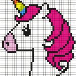 Coloriage Pixel Art Élégant Dessin Pixel Art Licorne Facile