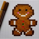 Coloriage Pixel Art Luxe Petit Biscuit En Pixel Art
