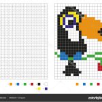 Coloriage Pixel Art Nice Enfants Coloriage Pixel à Colorier Avec Plaisir Oiseau