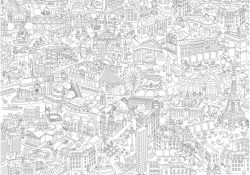 Omy Coloriage Luxe My Paris Coloring Pocket Map by Omy Buy now