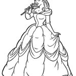 Coloriage Belle Nice Disney Princesses Princess Belle In Her Beautiful Gown