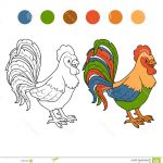 Coloriage Coq Inspiration Livre De Coloriage Coq Illustration De Vecteur