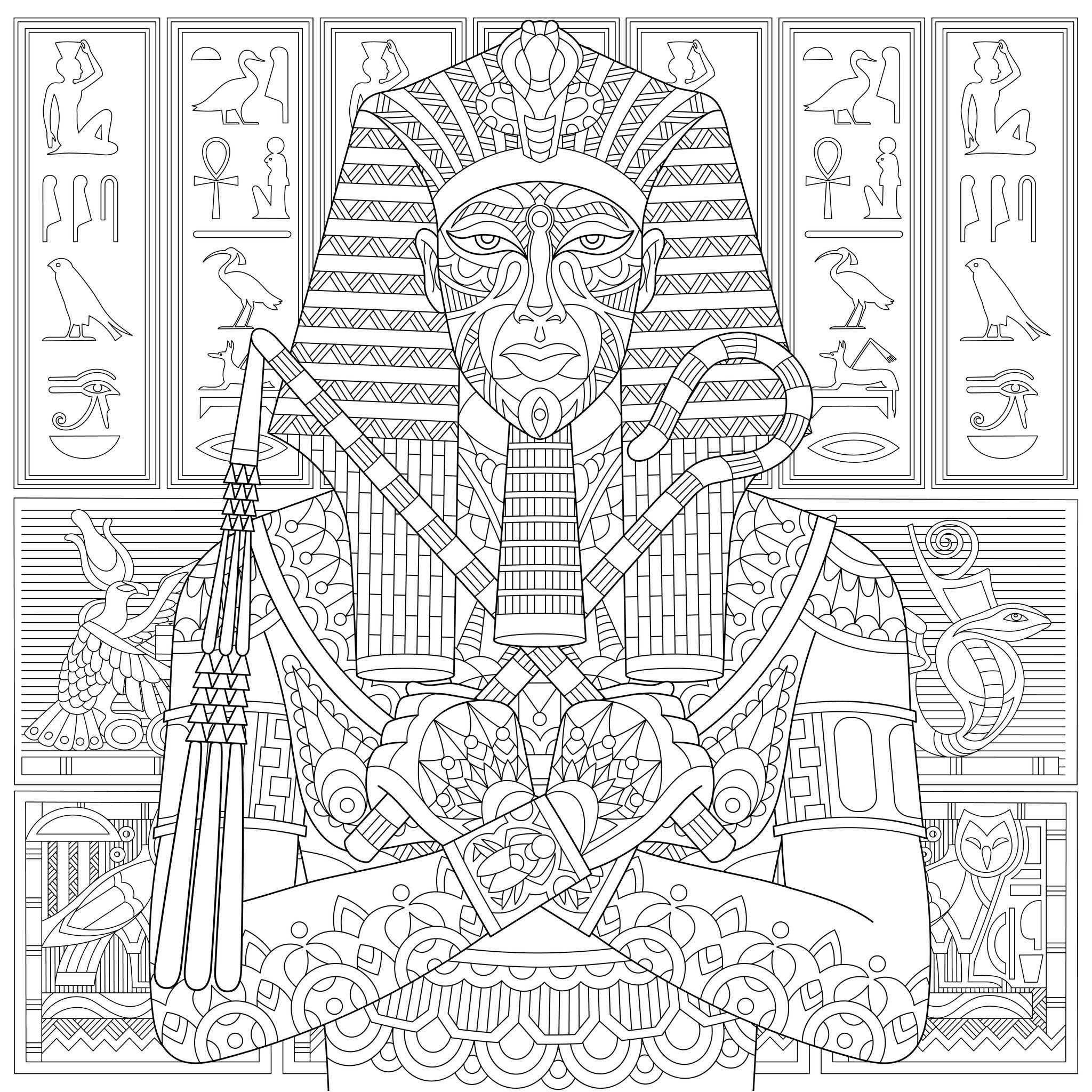 image=egypt Coloring pages for children JustColor kids egypt 1