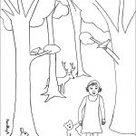 Coloriage Foret Frais A Little Girl In A Forest Coloring Picture