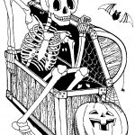 Coloriage Hallowen Génial Coloriage Squelette D Halloween