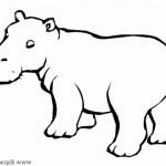 Coloriage Hippopotame Unique Animaux On Pinterest