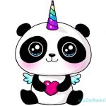 Coloriage Kawaii Panda Inspiration Panda Unicornio Kawaii Es Tan Adorable