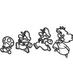 Coloriage Mario Bros Luxe Mario Luigi Toad And The Princess Mario Bros Kids