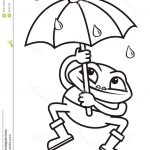 Coloriage Parapluie Meilleur De Grenouille Et Parapluie Colorant Illustration De Vecteur