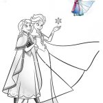Coloriage Princesse Reine Des Neiges Meilleur De Coloriage La Reine Des Neiges Avec Les Soeurs Elsa Et Anna