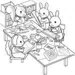 Coloriage Sylvanian Nice Calico Critters Coloring Page Coloring Home