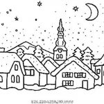 Coloriage Village Luxe Christmas Village Scene Coloring Pages Sketch Coloring Page