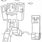 Minecraft Coloriage Luxe Coloriage Minecraft Steve And Creeper Dessin