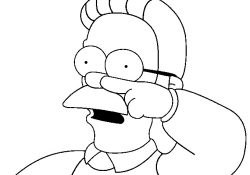 Simpson Coloriage Unique Coloriage Dessin Simpson Ned Flanders Jecolorie Sketch