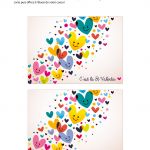 Carte St Valentin A Imprimer Inspiration Carte Saint Valentin Les Coeurs Multicolores Momes