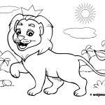 Coloriage De Lion Inspiration Le Petit Roi Lion Coloriage Animaux Gratuit Sur Webjunior