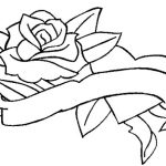Coloriage De Rose Élégant Dessin Rose Et Coeur