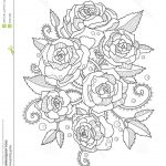 Coloriage De Rose Élégant Livre De Coloriage De Roses Pour Le Vecteur D Adultes