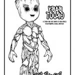 Coloriage Groot Élégant Baby Groot Free Colouring Pages