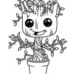 Coloriage Groot Nice Coloring Page For Kids Baby Groot Letsdrawkids
