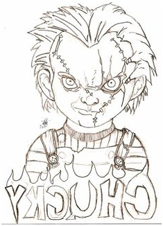 Coloriage Horreur Nice Chucky Doll Coloring Pages