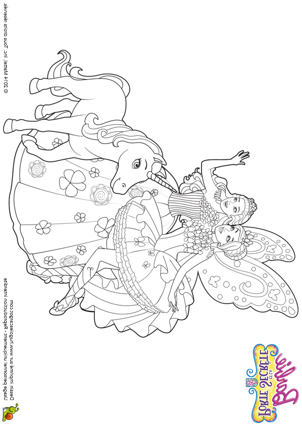 Coloriage Licorne Barbie Unique Les Barbies Ensemble Avec Une Licorne Faisant Au Revoir à
