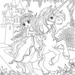 Coloriage Licorne Princesse Nice Coloring Page Unicorn Princess — Stock