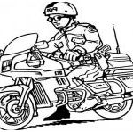 Coloriage Moto Facile Inspiration Coloriage Moto Police Dessin